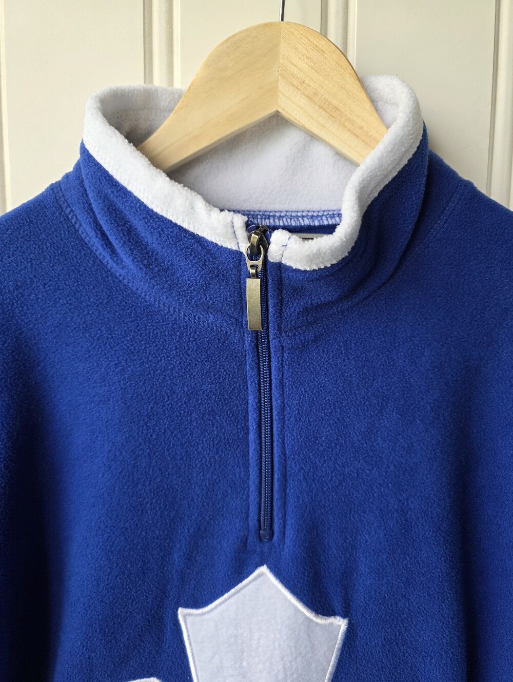 Vintage NHL Hockey Toronto Maple Leafs 1/4 Zip Fleece Sweater Mens Medium - Picture 4 of 11